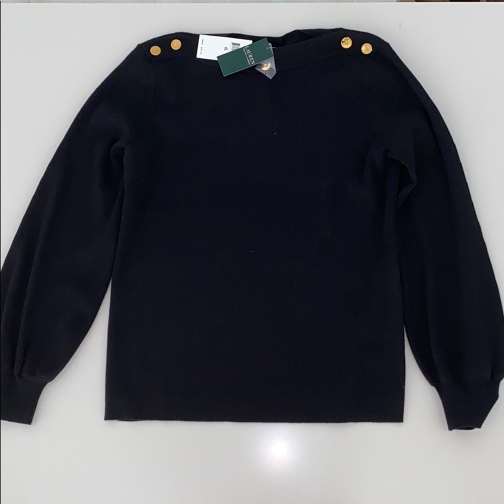 Lauren Ralph Lauren Black Sweater Size XL